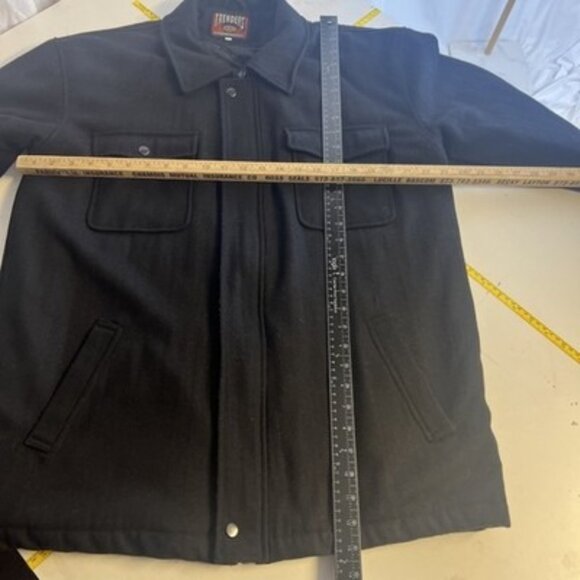 Trenders Basics Men’s Size L Wool Button Down Lined Field Coat - Picture 11 of 15